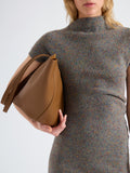 Proenza Schouler Image of model wearing Hex Tote in European Calf in Walnut