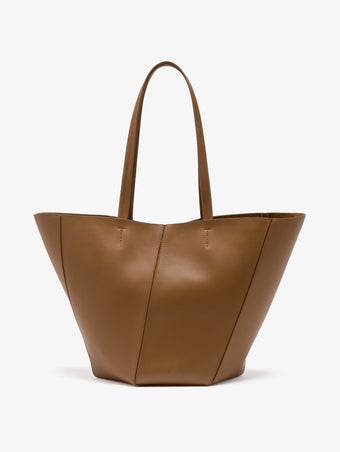 Proenza Schouler Back image of Hex Tote in European Calf in Walnut