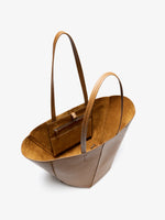 Proenza Schouler Aerial image of Hex Tote in European Calf in Walnut