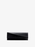 Proenza Schouler Front image of Hex Clutch in European Calf and Lux Suede in Black