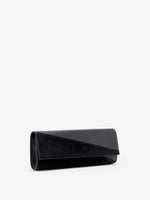 Proenza Schouler Side image of Hex Clutch in European Calf and Lux Suede in Black