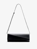 Proenza Schouler Image of Hex Clutch in European Calf and lux Suede in Black 