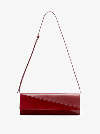 Proenza Schouler Front image of Days Tote in Soft Suede in Chocolate with sides cinched