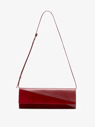 Proenza Schouler Front image of Days Tote in Soft Suede in Chocolate with sides cinched