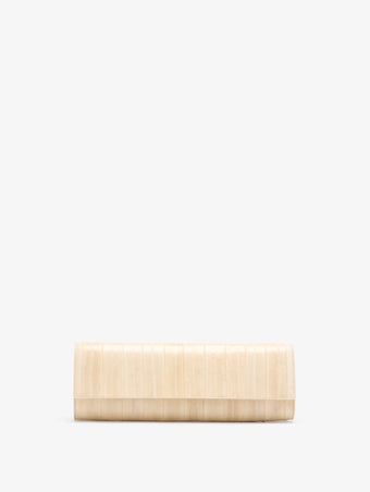Proenza Schouler Front image of Hex Clutch in Eel in Ivory