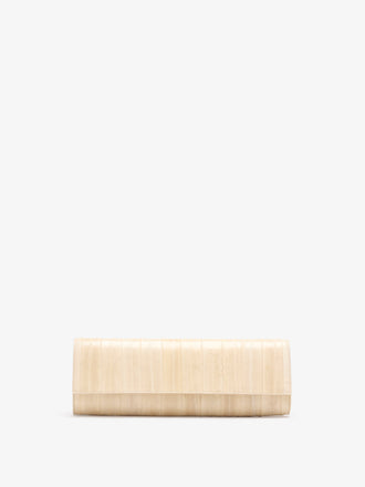 Proenza Schouler Front image of Hex Clutch in Eel in Ivory
