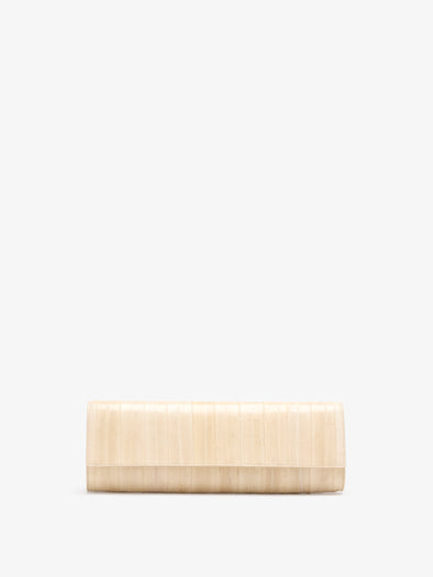 Proenza Schouler Front image of Hex Clutch in Eel in Ivory