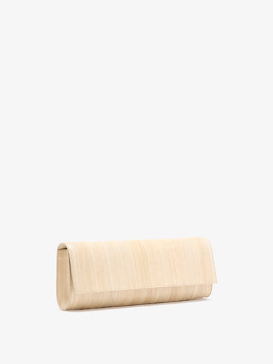 Proenza Schouler Side image of Hex Clutch in Eel in Ivory