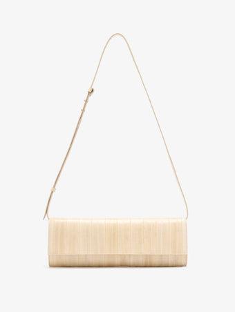 Proenza Schouler Front image of Hobo Slide Bag in Soft Suede in Olive cinched
