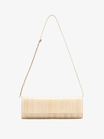 Proenza Schouler Front image of Hobo Slide Bag in Soft Suede in Olive cinched