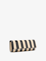 Proenza Schouler Side image of Hex Clutch in Striped Eel in Black Ivory