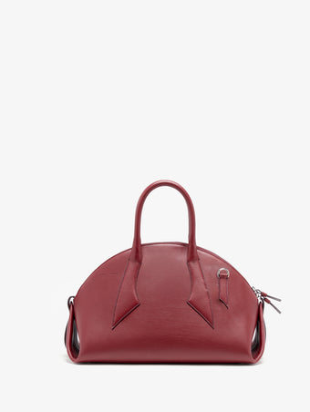 Proenza Schouler Front image of Small Bowler Bag in European Calf in Madder