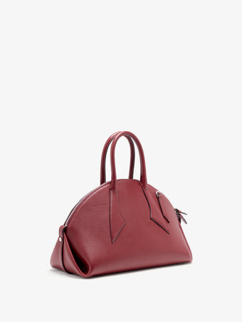 Proenza Schouler Side image of Small Bowler Bag in European Calf in Madder