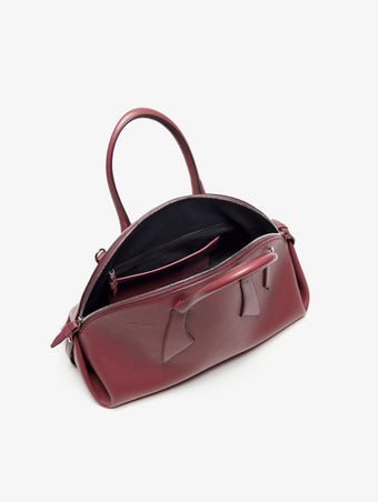 Proenza Schouler Aerial image of Small Bowler Bag in European Calf in Madder