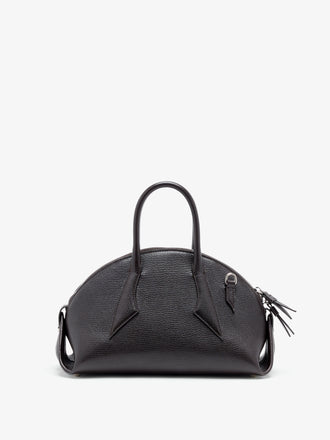 Proenza Schouler Front image of Small Bowler Bag in Shiny Goat in Ebony