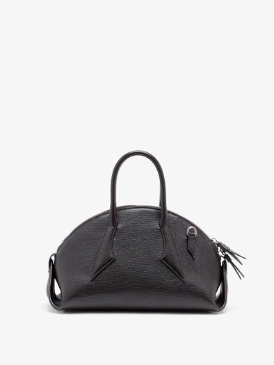 Proenza Schouler Front image of Small Bowler Bag in Shiny Goat in Ebony
