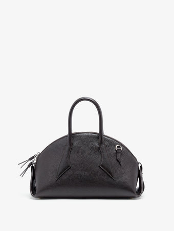 Proenza Schouler Back image of Small Bowler Bag in Shiny Goat in Ebony