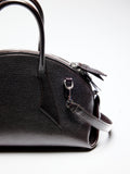 Proenza Schouler Front image of Days Tote in Soft Suede in Chocolate with sides cinched