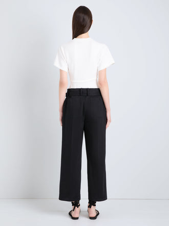 Proenza Schouler Back cropped on Model  Image of Hilma Top in Eco Cotton in Jersey in White