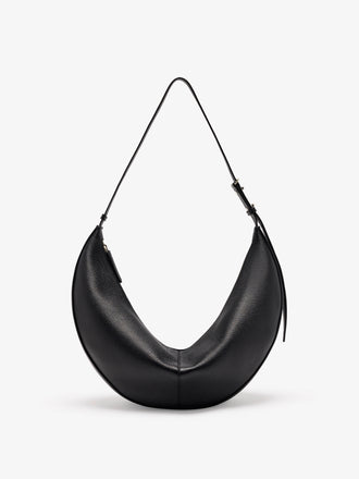 Proenza Schouler Still Life Front Image of Hobo Slide Bag in Pebbled Calf in black