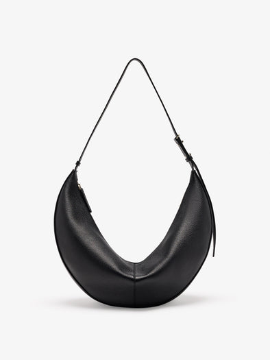 Proenza Schouler Still Life Front Image of Hobo Slide Bag in Pebbled Calf in black