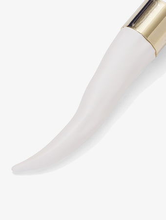 Proenza Schouler Detail image of Horn Pendant Necklace in white/gold