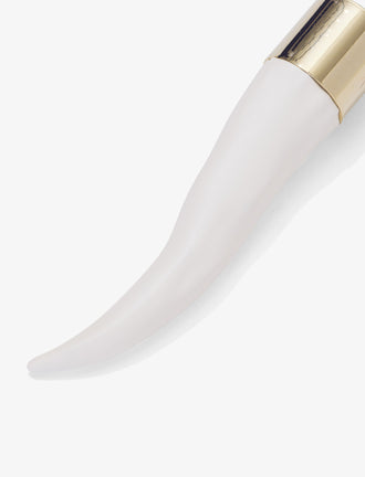 Proenza Schouler Detail image of Horn Pendant Necklace in white/gold