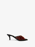 Proenza Schouler Front Still Life Image of Harlow 60 Mule in Tufted Sequin in Paprika Black