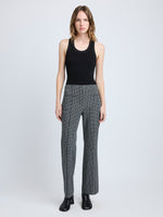 Proenza Schouler front image of model wearing Isadora Pant in Stretch Tailoring in BLACK/WHITE CHECK