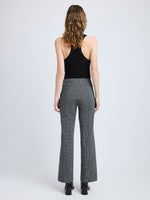 Proenza Schouler back image of model wearing Isadora Pant in Stretch Tailoring in BLACK/WHITE CHECK