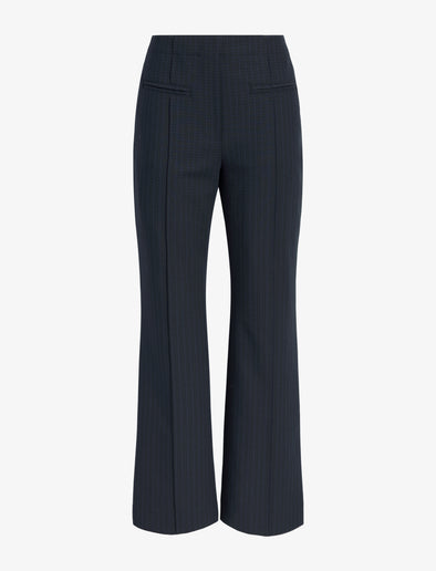 Proenza Schouler Still Life image of Isadora Pant in Stretch Tailoring in INK CHECK