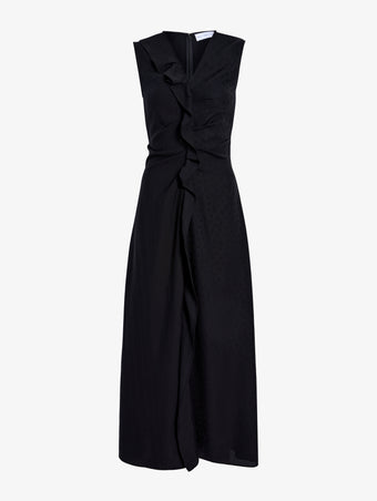 Proenza Schouler Still Life Image of Jaya Dress in Jacquard Flou in Black