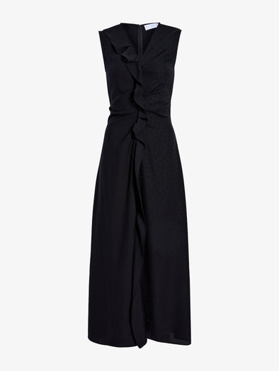 Proenza Schouler Still Life Image of Jaya Dress in Jacquard Flou in Black