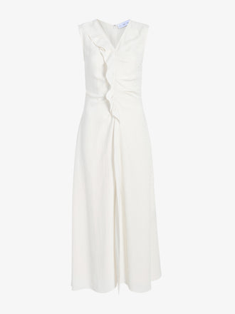 Proenza Schouler Still Life Image of Jaya Dress in Jacquard Flou in Off White
