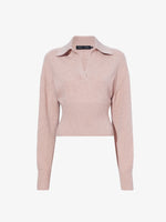 Proenza Schouler Still life image of Jeanne Sweater In Eco Cashmere in pale pink