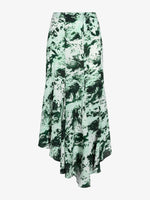 Proenza Schouler Still Life image of Joelle Skirt in Printed Silk Viscose in Dark Green Multi