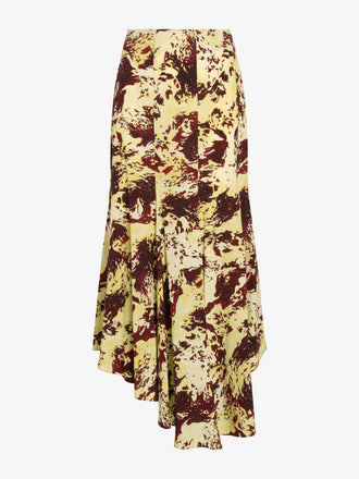 Proenza Schouler Still Life image of Joelle Skirt in Printed Silk Viscose in Rust Multi