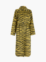 Proenza Schouler Still Life image of Juliette Coat in Zebra Jacquard in Hemp Black