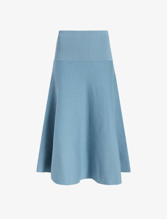 Proenza Schouler Still Life image of Katalina Skirt in Souffle Knit in LARK BLUE