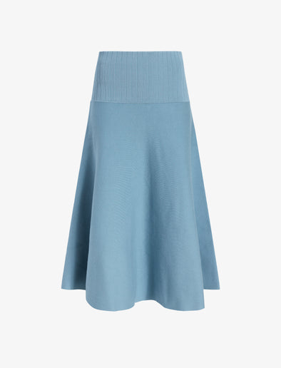 Proenza Schouler Still Life image of Katalina Skirt in Souffle Knit in LARK BLUE