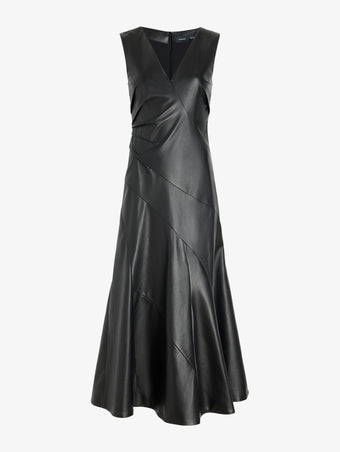 Proenza Schouler Still Life Image of Kenza Dress in Nappa Leather in Black