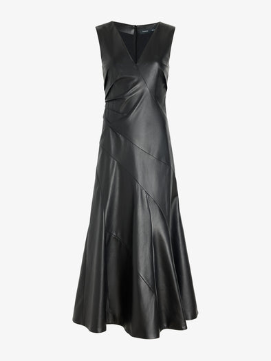 Proenza Schouler Still Life Image of Kenza Dress in Nappa Leather in Black