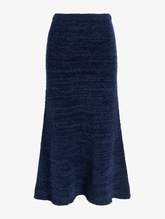 Proenza Schouler Still Life image of Kerry Skirt in Marled Cotton in Navy Black Ombre