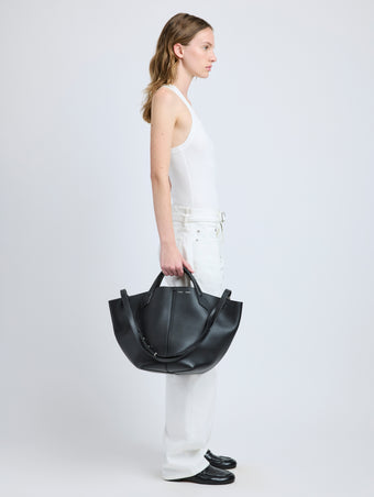 Image of model wearing Large PS1 Tote in BLACK