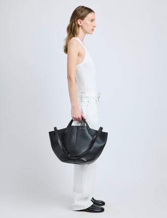 Image of model wearing Large PS1 Tote in BLACK
