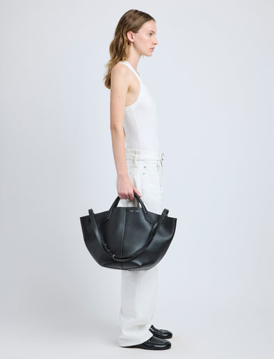 Image of model wearing Large PS1 Tote in BLACK