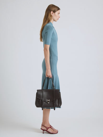 Proenza Schouler On Model image of Large PS1 Walker in Smooth Calf in Black