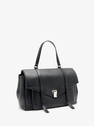 Proenza Schouler Side Still Life image of Large PS1 Walker in Smooth Calf in Black