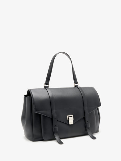 Proenza Schouler Side Still Life image of Large PS1 Walker in Smooth Calf in Black