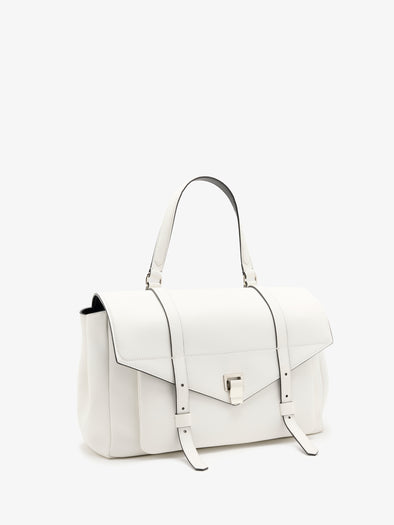 Proenza Schouler Side Still Life image of Large PS1 Walker in Smooth Calf in Optic White